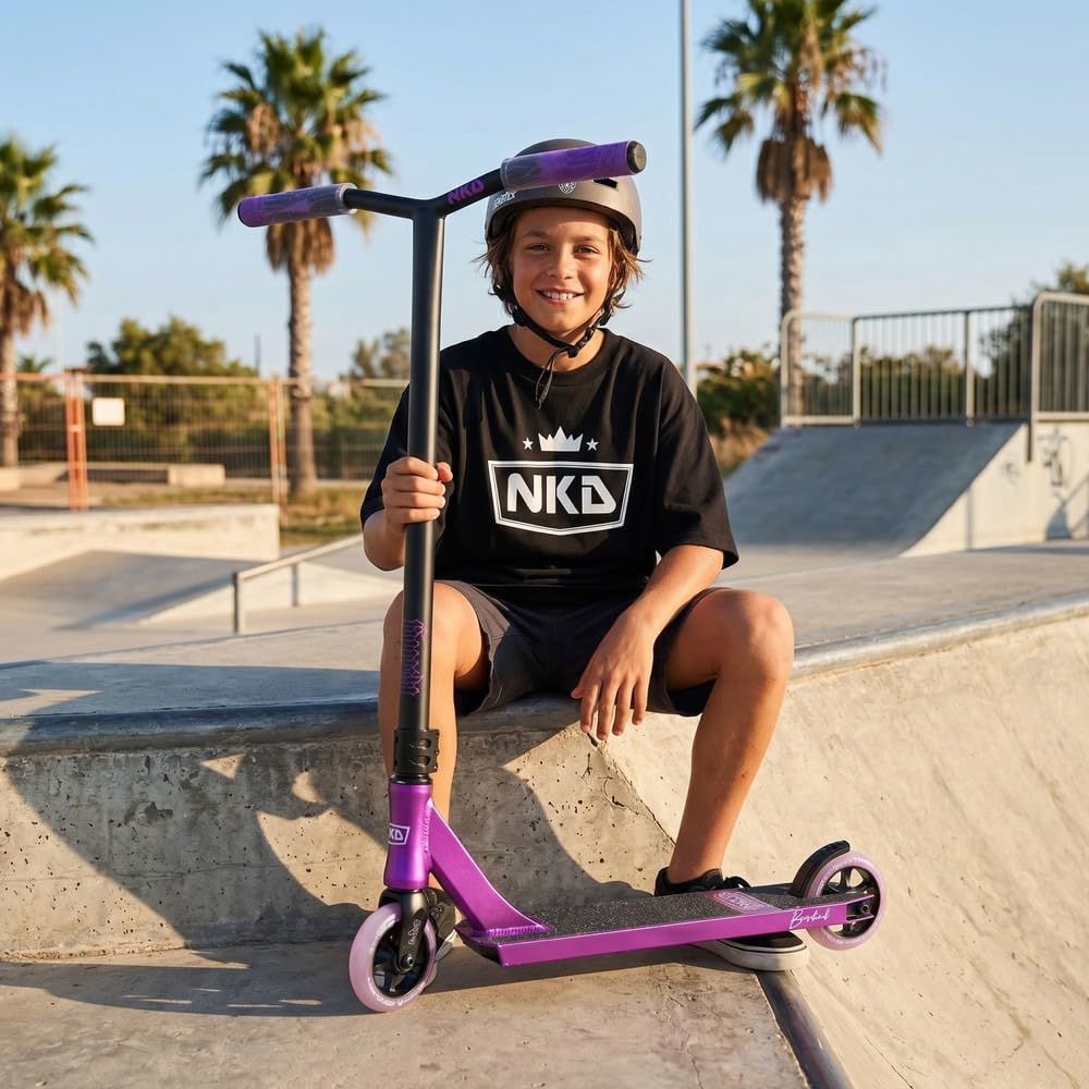 NKD Patinete de Acrobacias – Rally V4 | Rodamientos ABEC-9 de Alto Rendimiento | Manillar 360° para Freestyle | Aleación de Aluminio 6061 Duradera