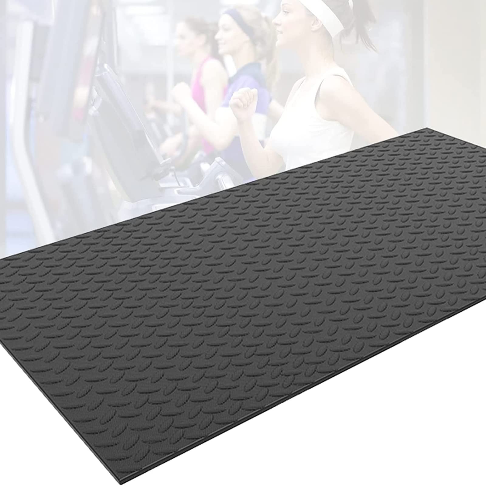 Alfombrilla para cinta de correr, alfombrilla antideslizante resistente a los golpes para equipos de ejercicio, reducción de ruido para protección del suelo, para alfombrillas de entrenamiento de máqu