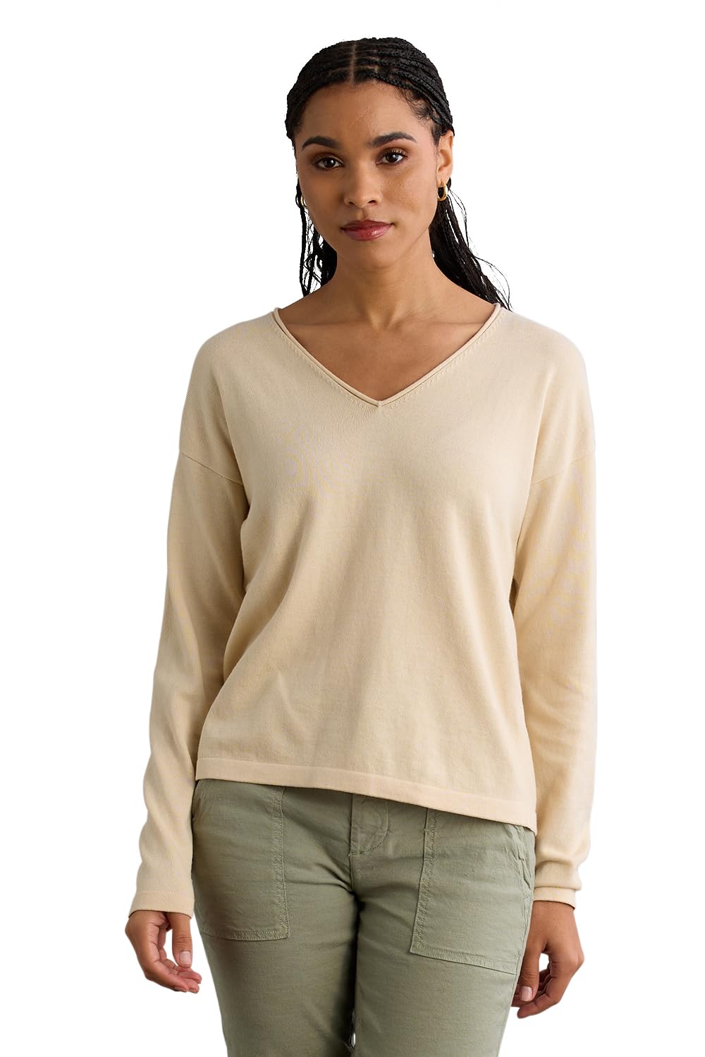 Fair Indigo Womens Organic Pima Cotton Short Sleeve Slim Fit Mock Neck Top