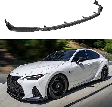 3Pcs Front Bumper Lip Compatible with 2021-2025 Lexus IS350 F-Sport, JDM Air Dam Lower Chin Splitter Protection Body Kit 2021 2022 2023 2024 2025 Man Gift Carbon Fiber Pattern