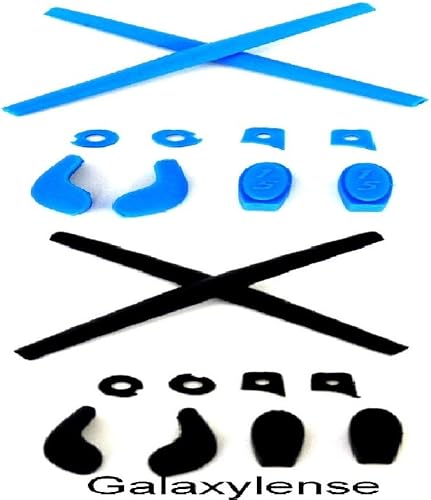 Miniatura 2 de Galaxy almohadillas para orejas de nariz & earsocks Kits de goma para Oakley Juliet, Penny, Marte NegroAzul