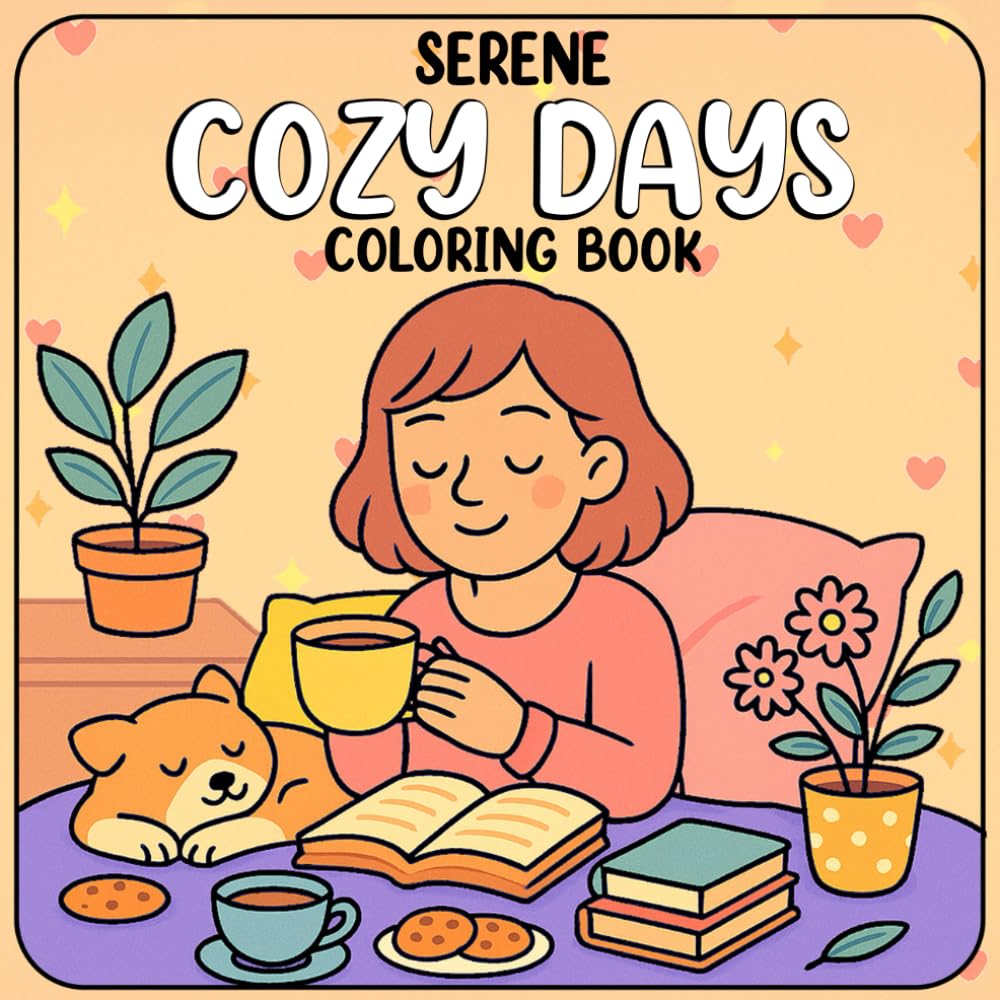 COZY DAYS: Relaxing and Very Girly Coloring Book with Simple Joys, Family Moments, and Heartwarming Girl Scenes for Stress Relief and Fun