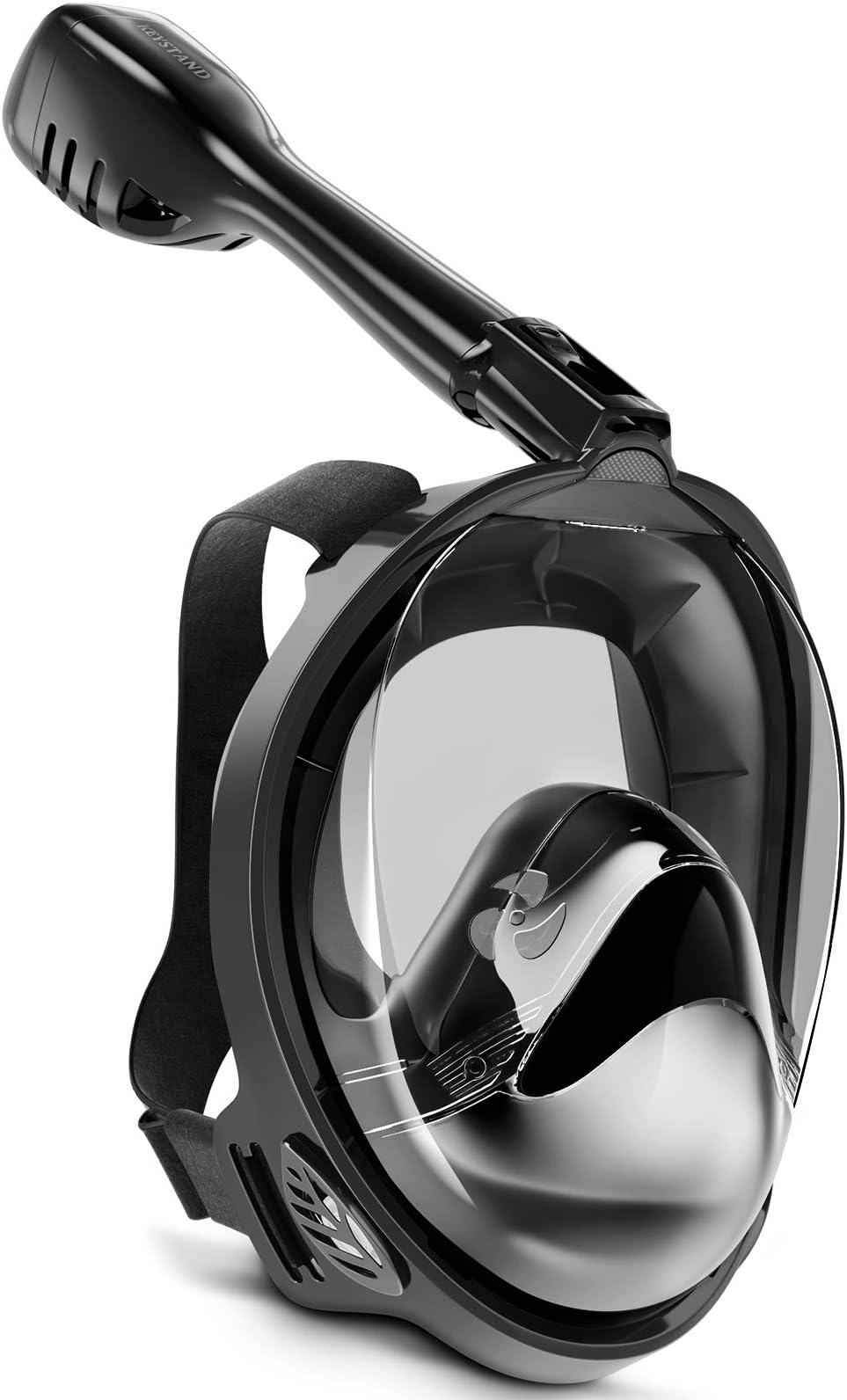 Full Face Snorkel Mask, Breathing Mechanism Snorkeling Masks for Adults, Flat Crystal Lens,180¡ã Panoramic Anti-Leak/Anti-Fog Mask and Snorkel with Detachable Camera Mount