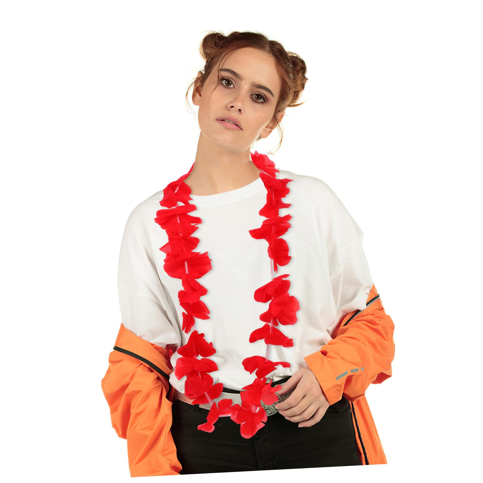 Ciieeo 50pezzi Collane Hawaiane Fiori Tropicali Decorazioni Per Feste Di Compleanno Realizzate Leggero e Durevole