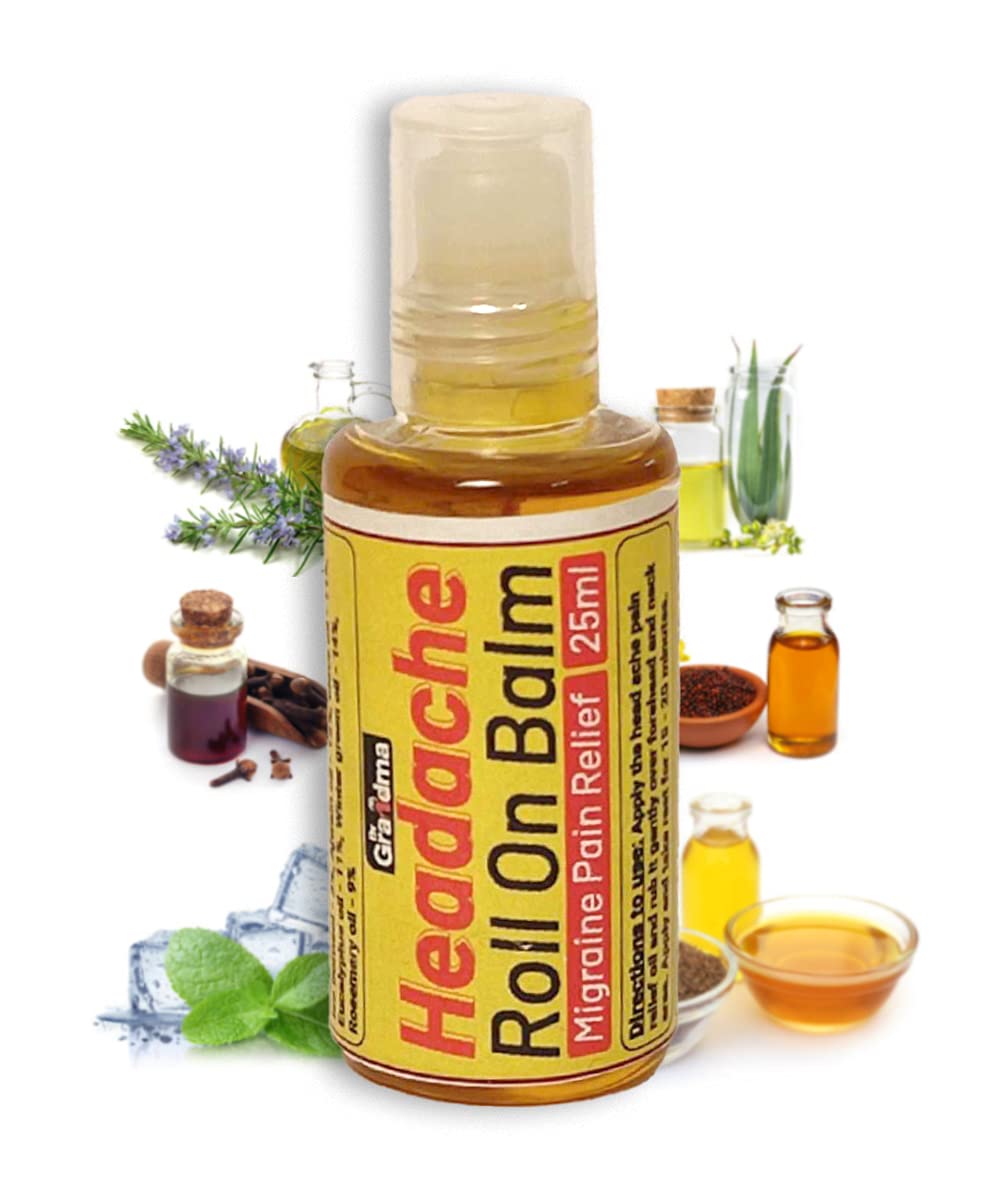 ByGrandma Headache Roll On Balm for headache Pain Relief (25ml) | A blend of 8 herbal essential oils | Common Cold Relief Massage Oil (Pack of 1) (B09GRDVDZV) Amazon Price History, Amazon Price Tracker