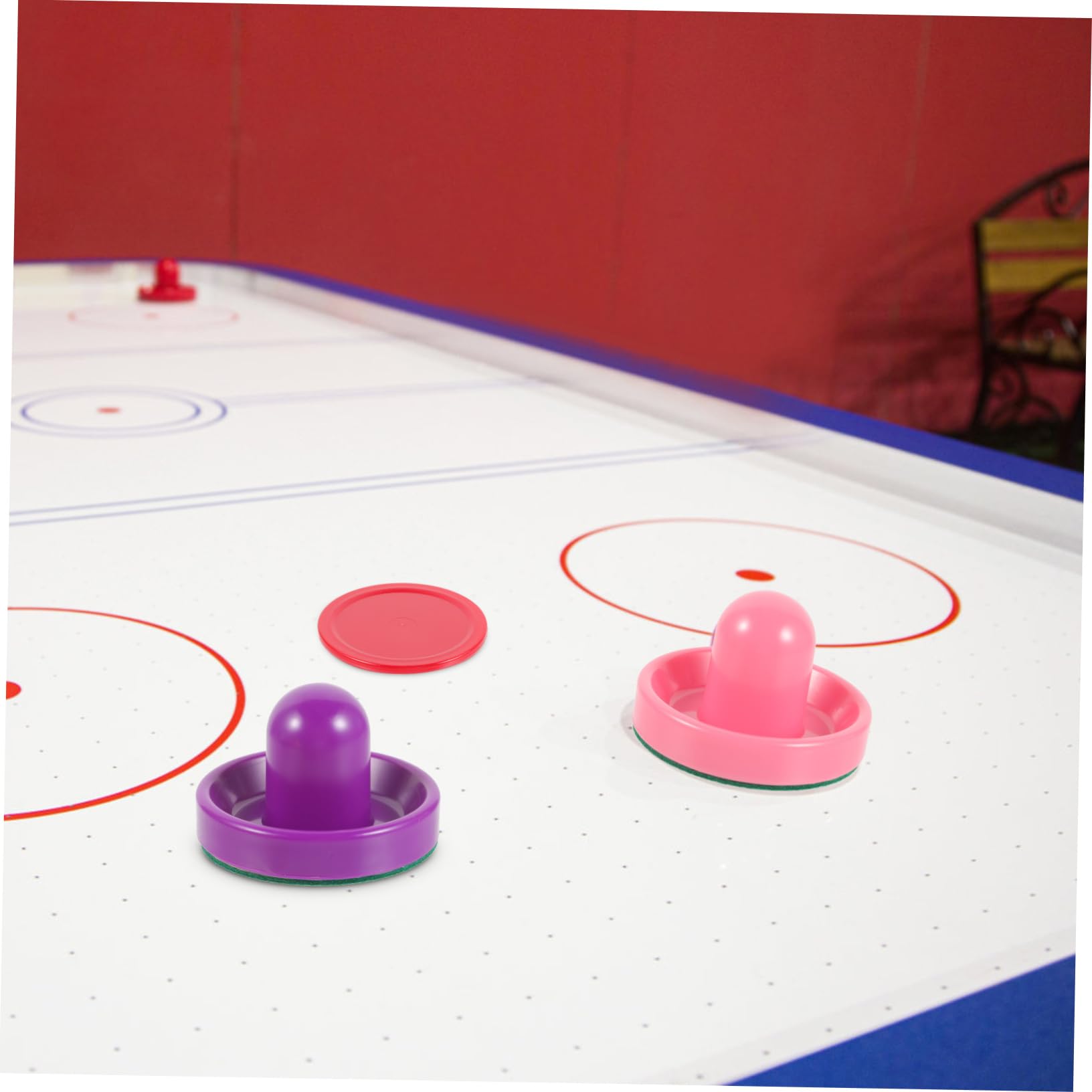Hemobllo 3 Ensembles Set de Accessoires de Hockey Table Poussoir et Palets Couleurs Palets Jeu pour Famille