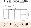 NIIMBOT Self-adhesive thermal labels, B1/B21/B3S label tape, paper for school, home, office, small businesses (white-rectangular, 50 x 30 mm)