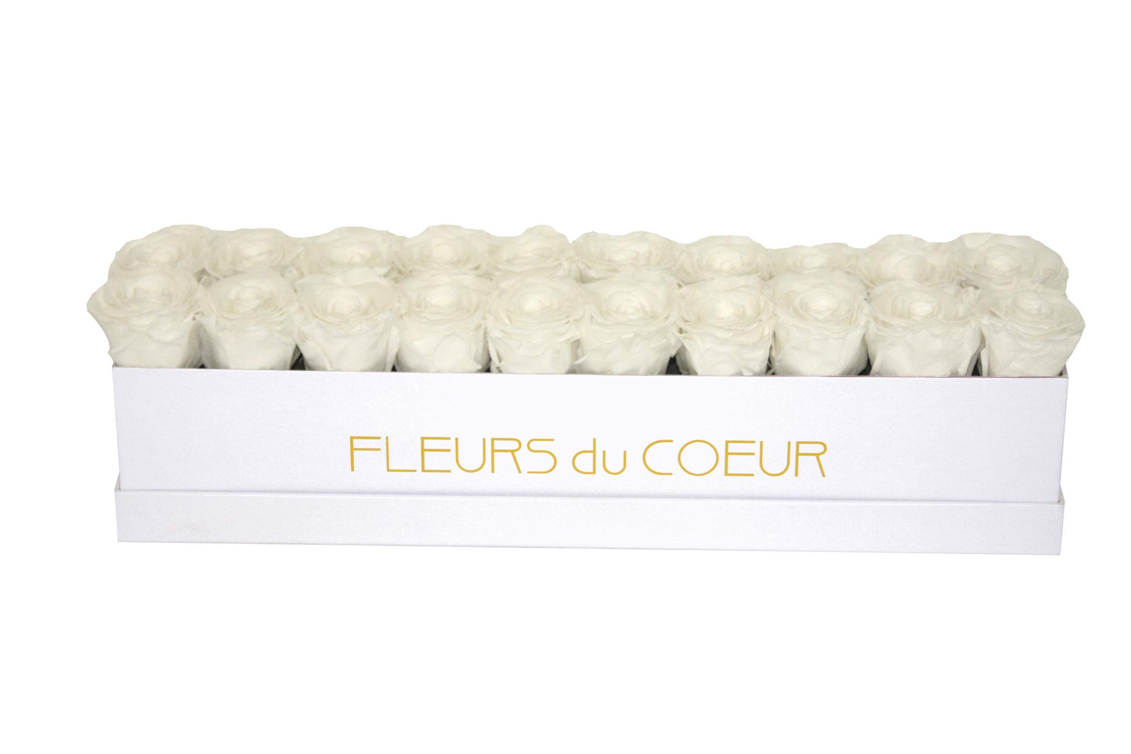 20 roses infinies en boîte Long 20 blanc le cadeau idéal