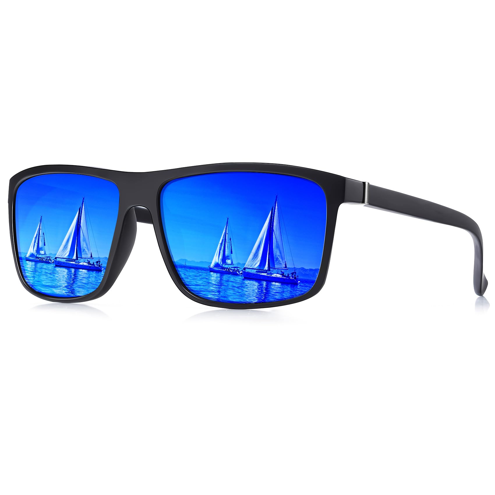 ANYLUV Polarisiert Sonnenbrille-Herren Damen Outdoor Sunglasses Sonnenbrillen Unisex Retro Schwarz Brille UV400 Fahren Wandern Golf