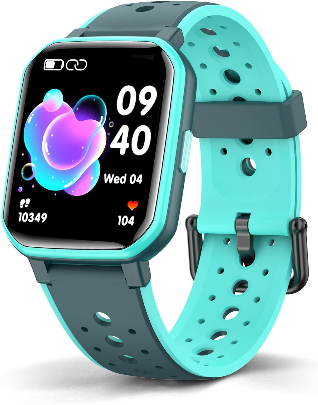 MgaoLo Kids Smart Watch for Boys Girls,Games Fitness Tracker with HR Sleep Monitor,Sport Activity Tracker with Pedometer Steps for Fitbit Calories Counter,DIY Watch Face Touchscreen (Green)