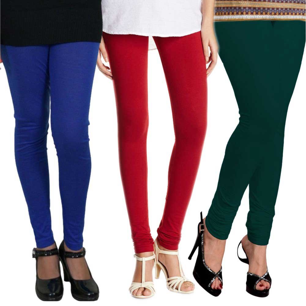 pixie Leggings Set for Women's/Girls in Combo (Pack of 3) Blue, Red and Dark Green - Free Size-picture-56