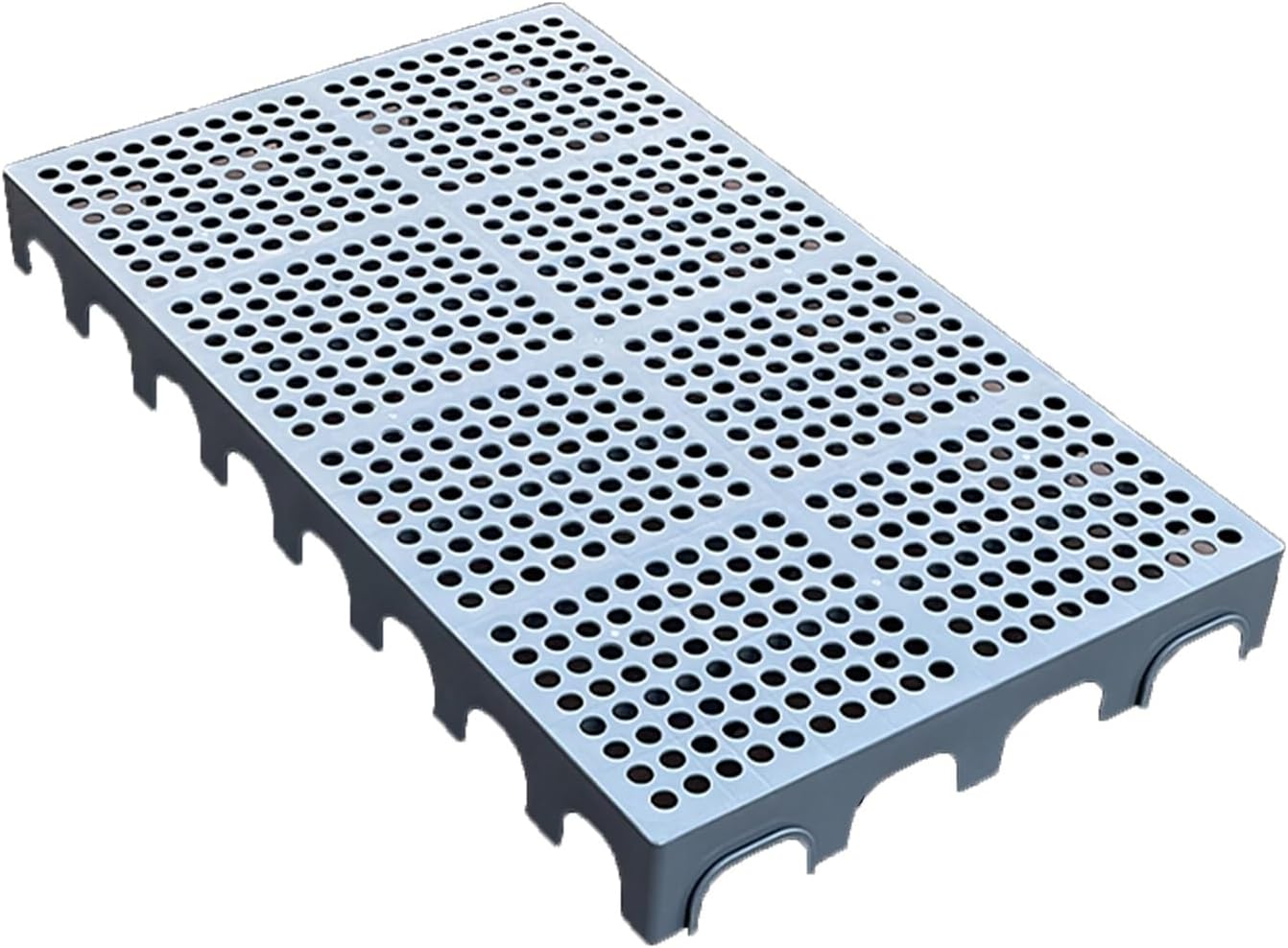 Plastic Pallets, Lightweight Waterproof Floor Pallet, Moisture-Proof Pad with Breathable Grids for Indoor and Outdoor, Garages, Basement(White)