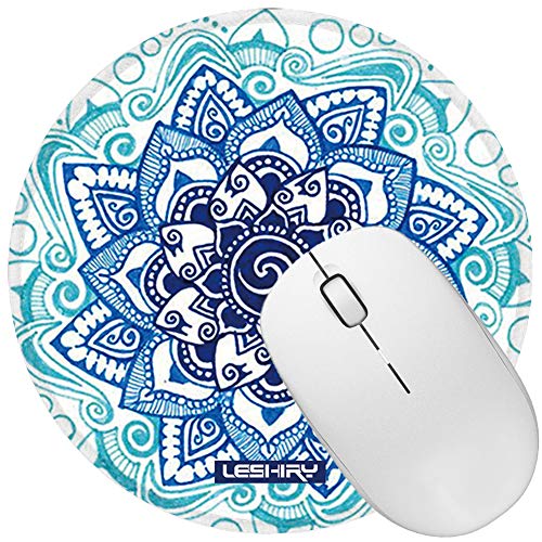 Leshiry Mouse Pad, Cute Circular Mousepad With Design, Beautiful Parttern Mouse Pads With Stitched Edge, 7.9X7.9 Inch Small Mouse Mat For Laptop And Computer (Mandala 14) #TOP6