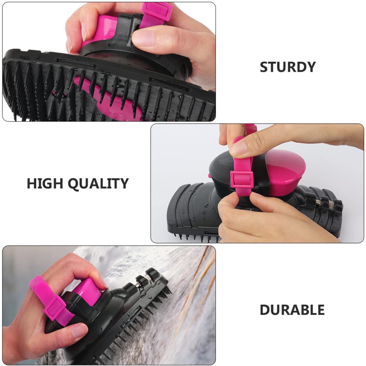 Abaodam Horse Hair Care Brush Durable Plastic Cleaning Brush for Horses Cattle and Donkeys Ergonomic Grip Body Massage Tool Easy to Clean Store Grooming
