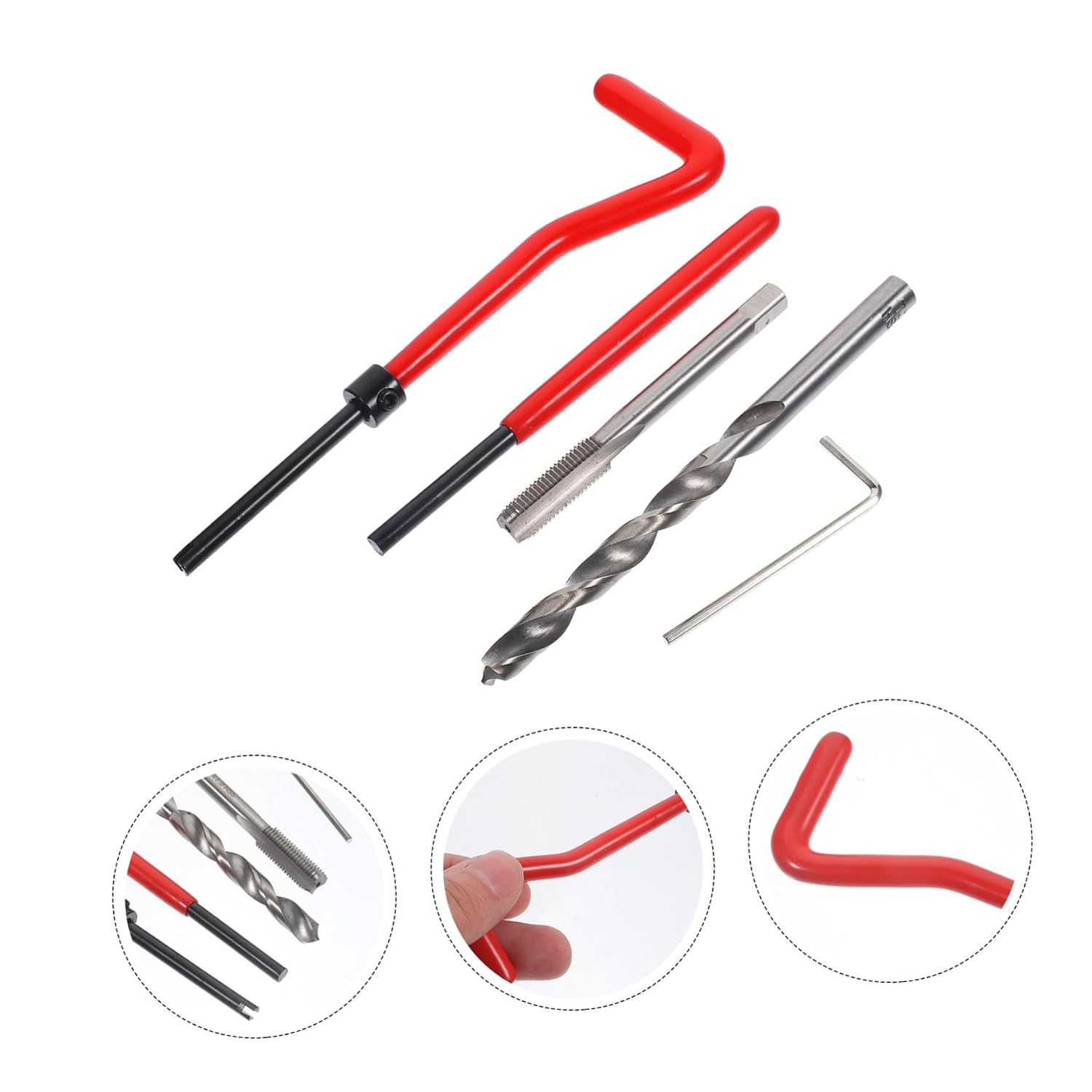 Holibanna 1set Portable Thread Repair Kit Professional Tool for Automotive Repair and Damaged Thread Restoration and Construction