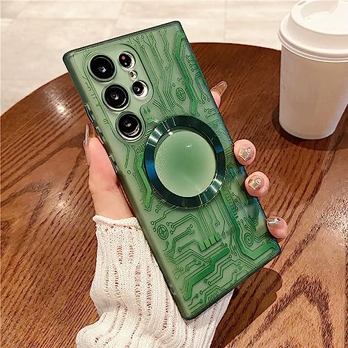 Étui de chargement sans fil Samsung S22 Ultra magnétique ENILSA vert