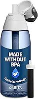 Brita Garrafa de água com filtro premium de plástico rígido, livre de BPA, reutilizável, substitui 300 garrafas de água de plástico, o filtro dura 2 meses ou 40 galões, inclui 1 filtro, céu noturno -