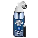 Brita Hard-Sided Plastic Premium Filtering Water Bottle, BPA-Free, Reusable, Replaces 300 Plastic Water Bottles, Filter Lasts 2 Months or 40 Gallons, Includes 1 Filter, Night Sky - 36 oz