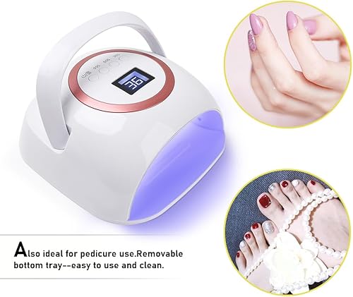 Miniatura 6 de Lámpara LED UV recargable de 72 W para uñas de gelacrílicoresina, lámpara de secado de uñas inalámbrica, lámparas profesionales de secado rápido con