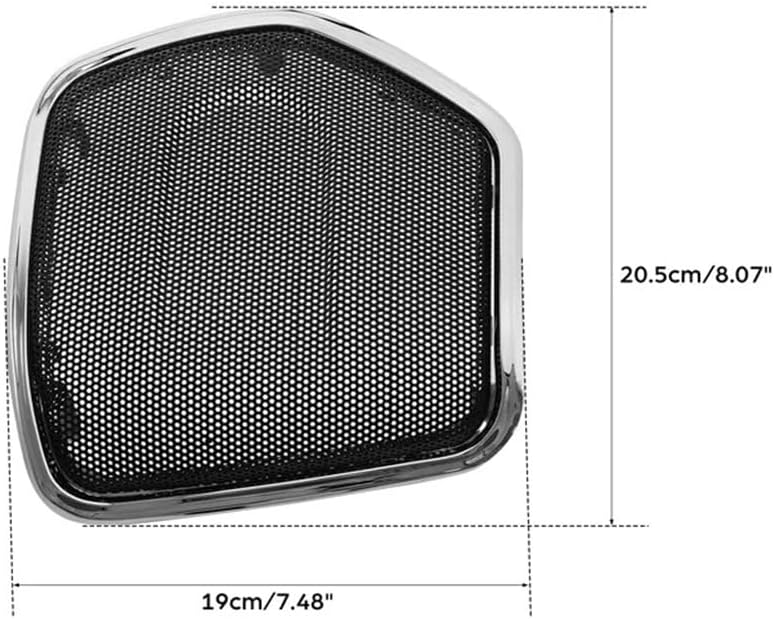 Motorcycle Saddlebag Speaker Lid Grills Compatible with 2021 2023 22 2020(Chrome)