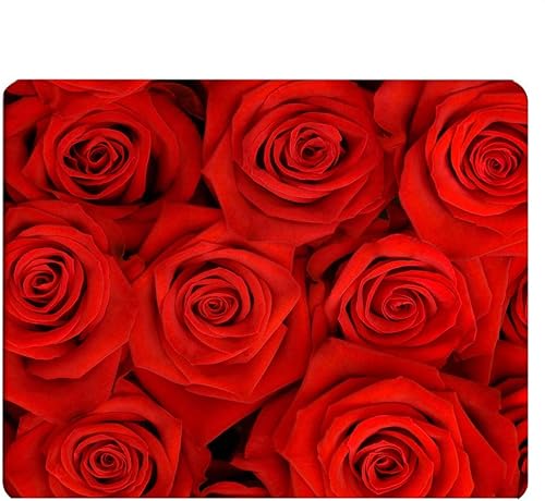 Alfombrilla de mouse con diseño de rosas para videojuegos, hermoso ramo de rosas rojas, alfombrilla para mouse para computadora, escritorio, laptop,