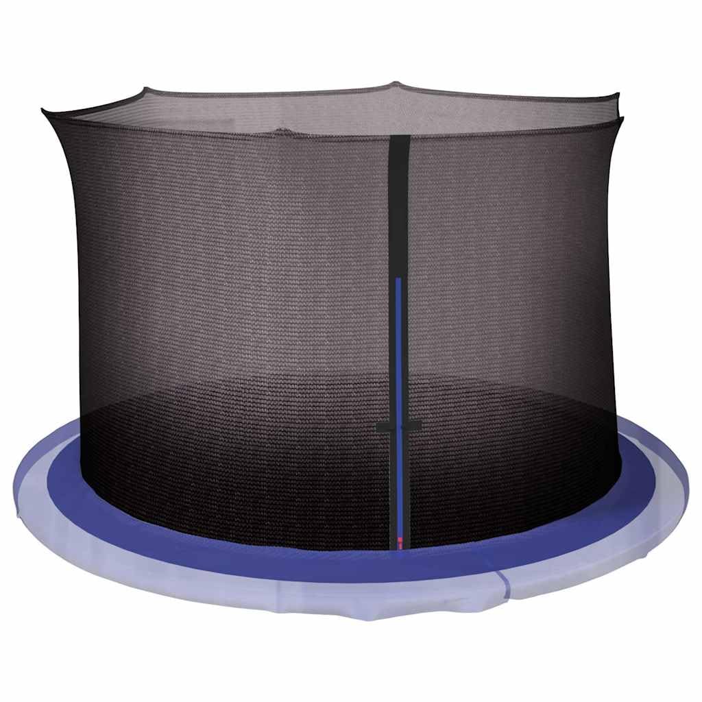 Rete di sicurezza per trampolino rotondo da 3,05 m con 6 aste, rete di ricambio per trampolino da giardino con cerniera, rete di protezione in PE resistente alle intemperie