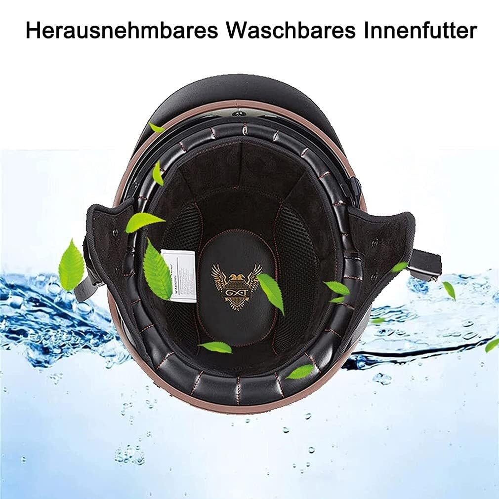 Otwarty kask motocyklowy, czapka baseballowa z daszkiem przeciwsłonecznym, dla dorosłych, mężczyzn i kobiet, skuter, motorower, chopper, street cruiser, homologacja DOT/ECE(10,L(59~60CM))
