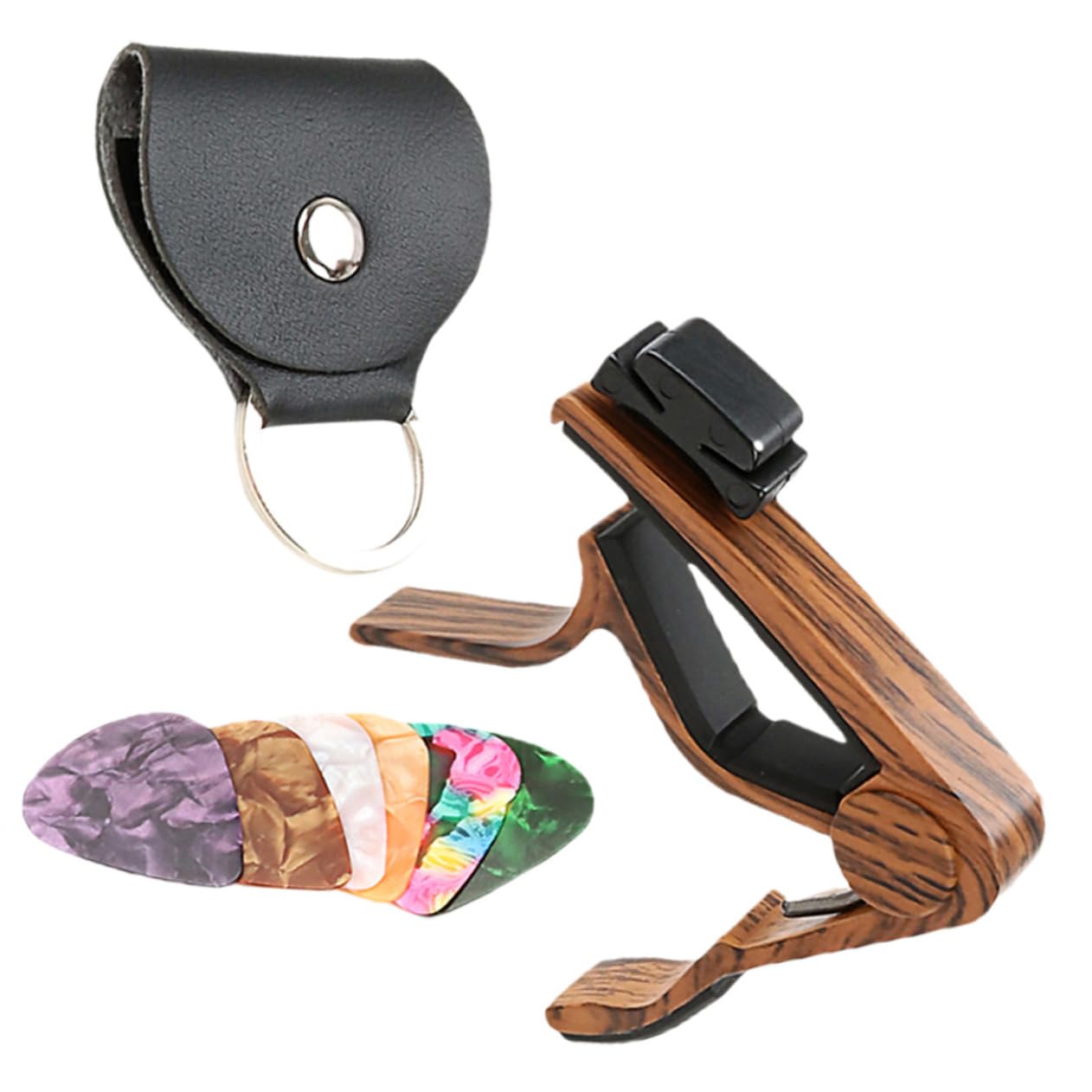 TOYANDONA 4juegos Accesorios Para Guitarra Capo y Púas Soporte Para Guitarras Acústicas y Eléctricas Total