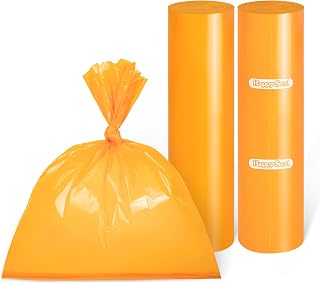 Happy Seal Odor Sealing Cat Waste Bags S/160 Count Cat Litter Disposal Bags Scented Cat Poop Bags Large Capacity Diaper Disposal or Pet Waste Bags[Color:Orange]