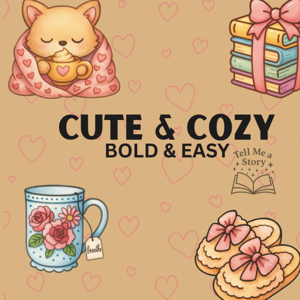 Cute & Cozy: Bold and Easy coloring book