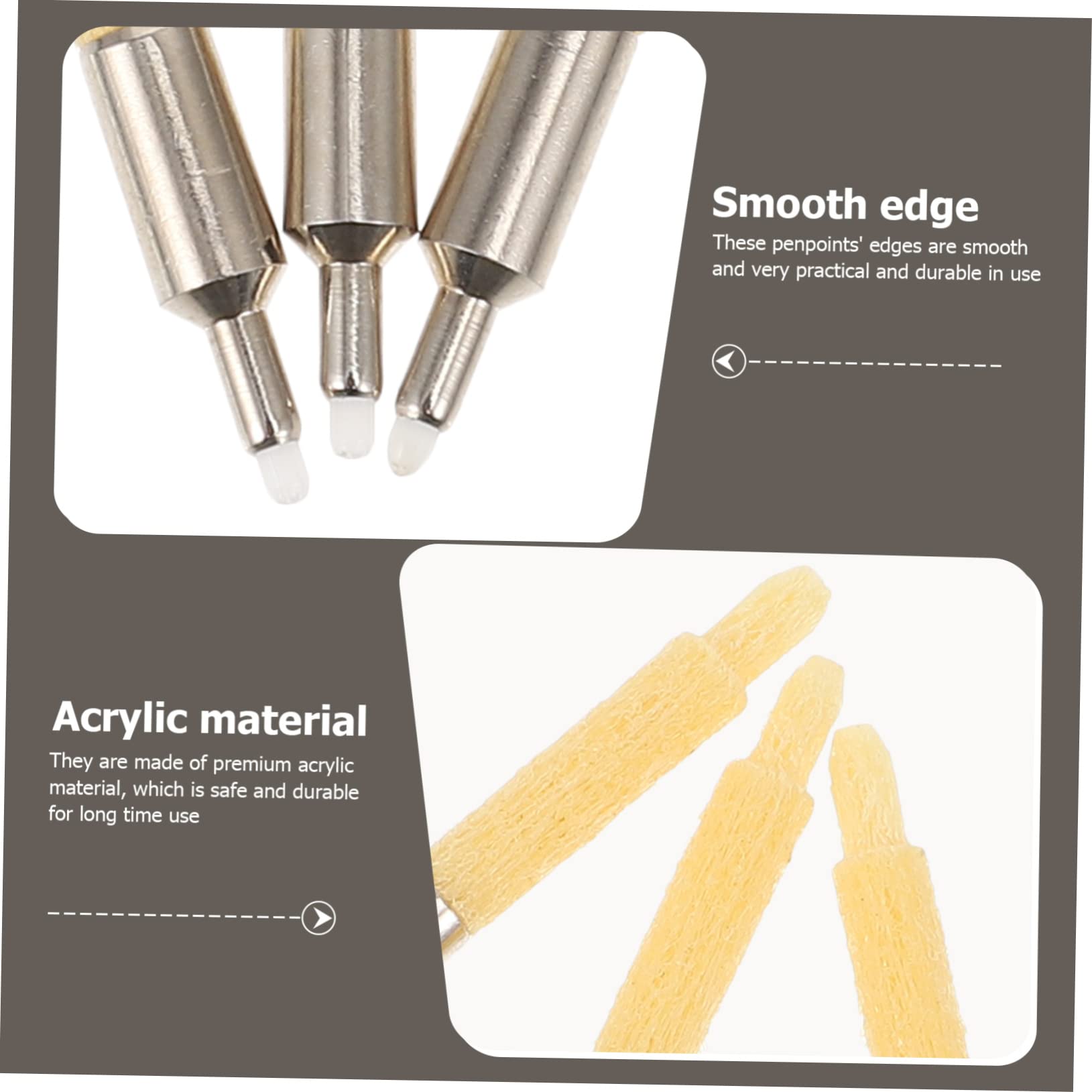 jojofuny 8 Ensembles Remplacements Universels De Pointe Pour Stylo De Peinture Nibs Acrylique Pour Stylo Remplaçable Accessoires Pratiques Pour Outils De Peinture 3 Pièces * 8