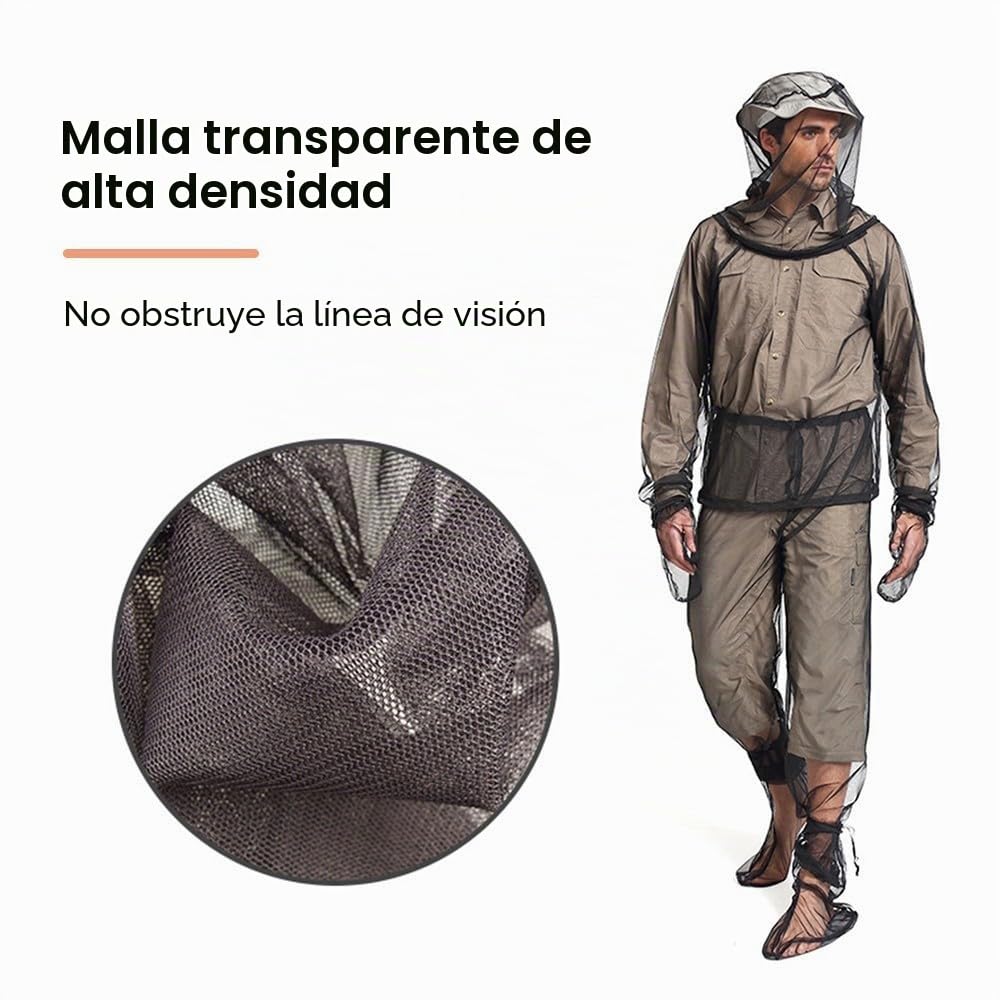 4 piezas de chaqueta de malla, chaqueta de red protectora, capucha, pantalones, guantes y calcetines, ropa de malla para pesca, senderismo, camping, agricultura