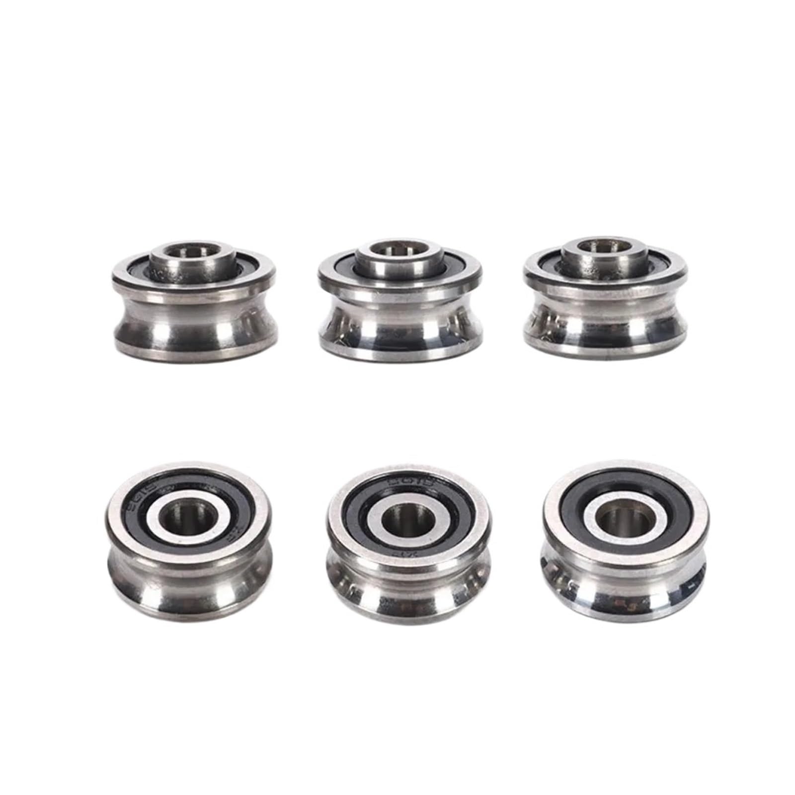 Paquete de 4 rodamientos de bolas de doble hilera de precisión en forma de U SG15 5X17X8MM con ranuras y tornillos SG15 SG15-M5-18(SG15-M5-18)