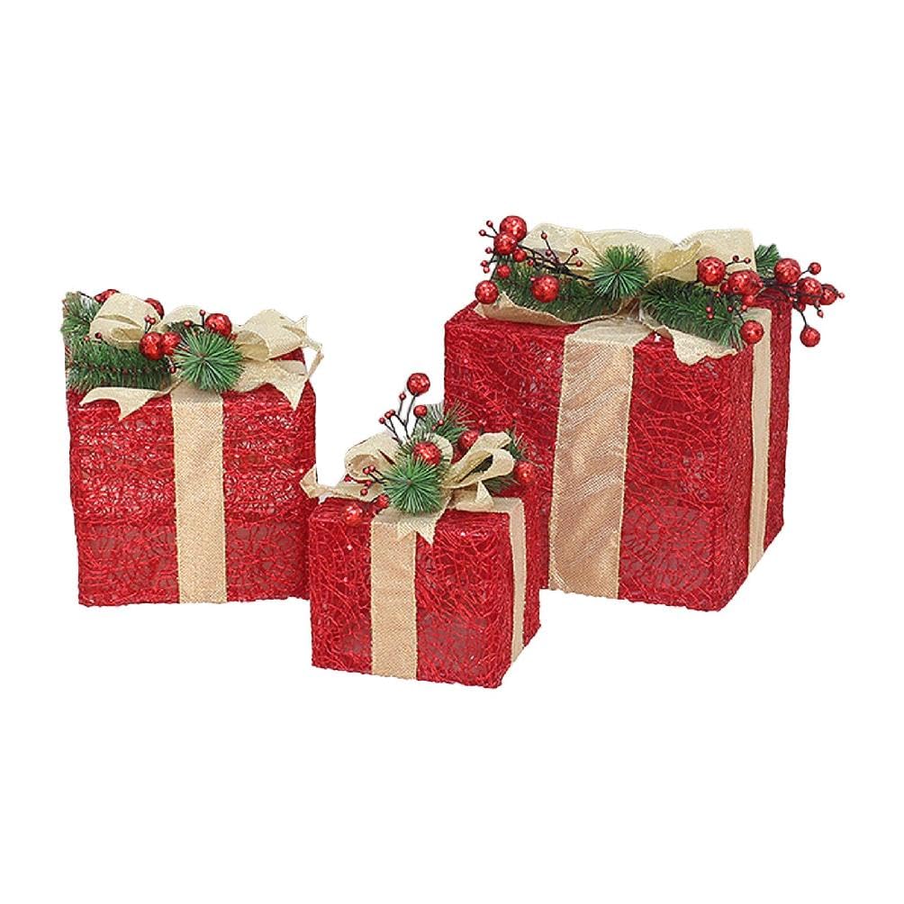 Boîtes avec nœud Morain lot de 3 pour combler le vide sous le sapin de Noël