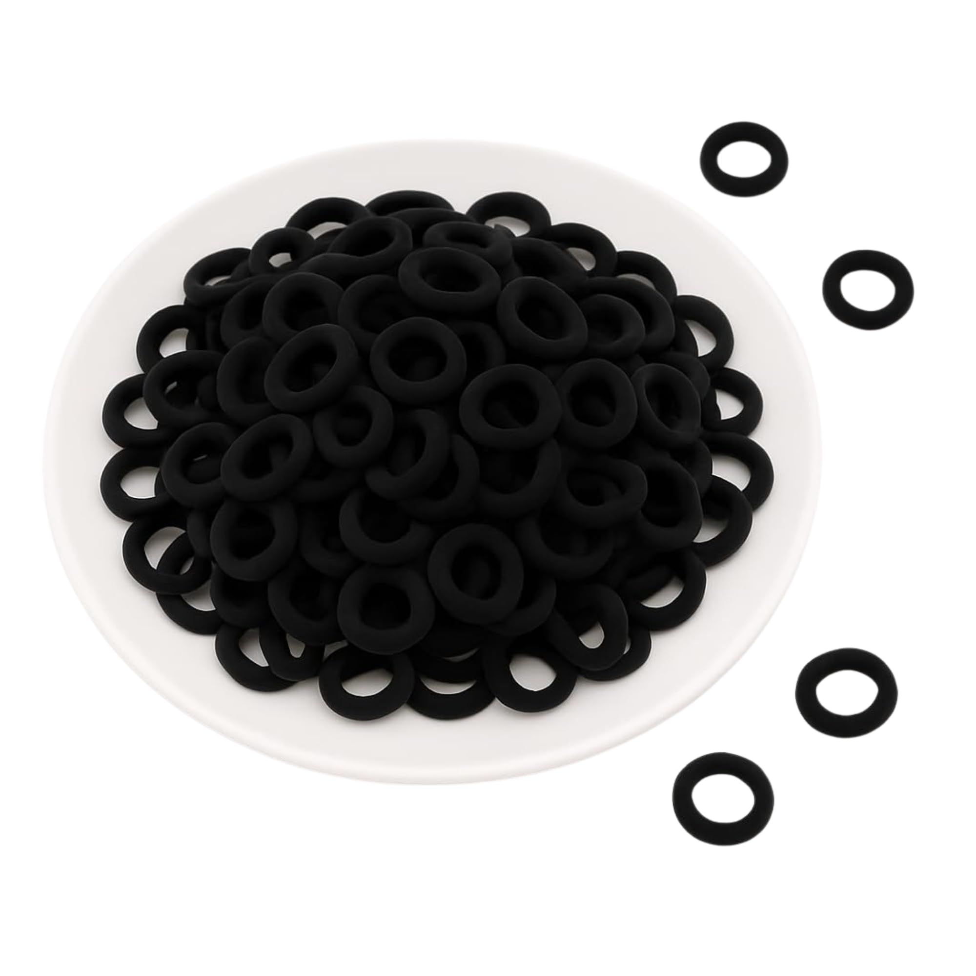"100 PCS Small Black Color Hair Rubber Bands for Kids & Girls – Soft, No-Tangle Mini Hair Ties for Toddlers & Children – Gentle Elastic Bands for Ponytails, Braids & Daily Hairstyles"-image-28