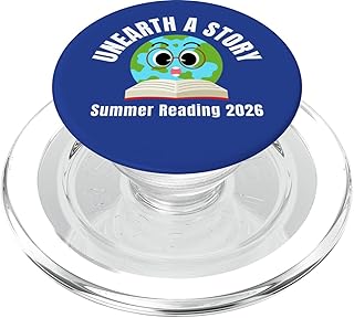 Unearth a Story. Summer 2026 Reading Program Earth Read Book PopSockets PopGrip for MagSafe