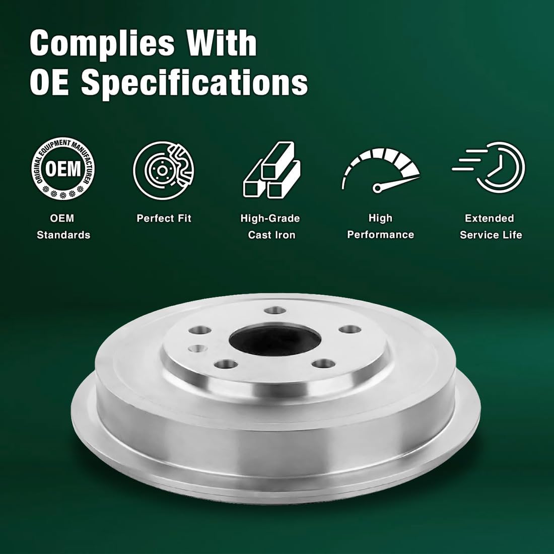 1Pcs Rear Brake Drum Automotive Replacement fits Ford Taurus 3.0L 2001 2002 2003 2004 2005 2006 2007, fits Mercury Sable 3.0L 2001 2002 2003 2004 2005