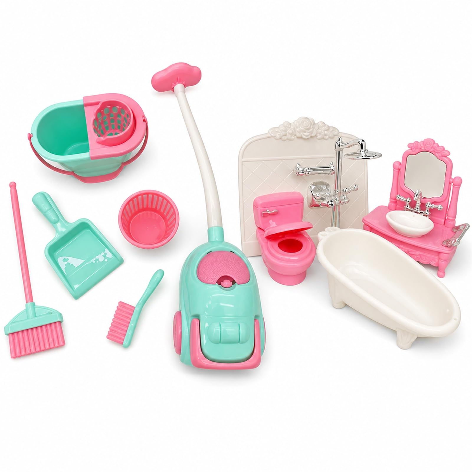 9Pcs Mini Doll House Set, Pretend Play Doll House Accessories（random Color）