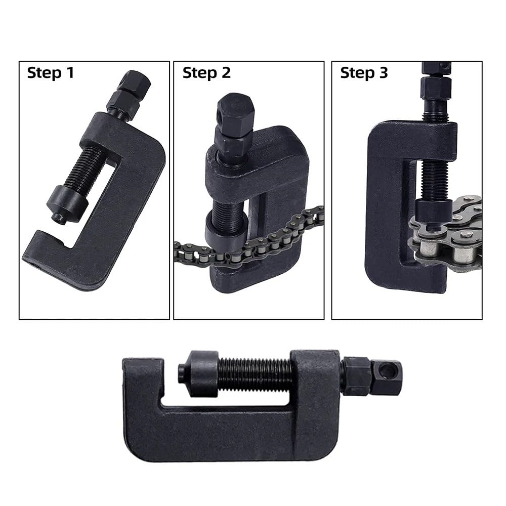 AWEDKKFI Estrattore volano Estrattore volano Motore Attrezzo per rivettare l'interruttore della Catena del Motociclo, 13 Pezzi, Kit di Strumenti per la rimozione della Catena di distribuzione