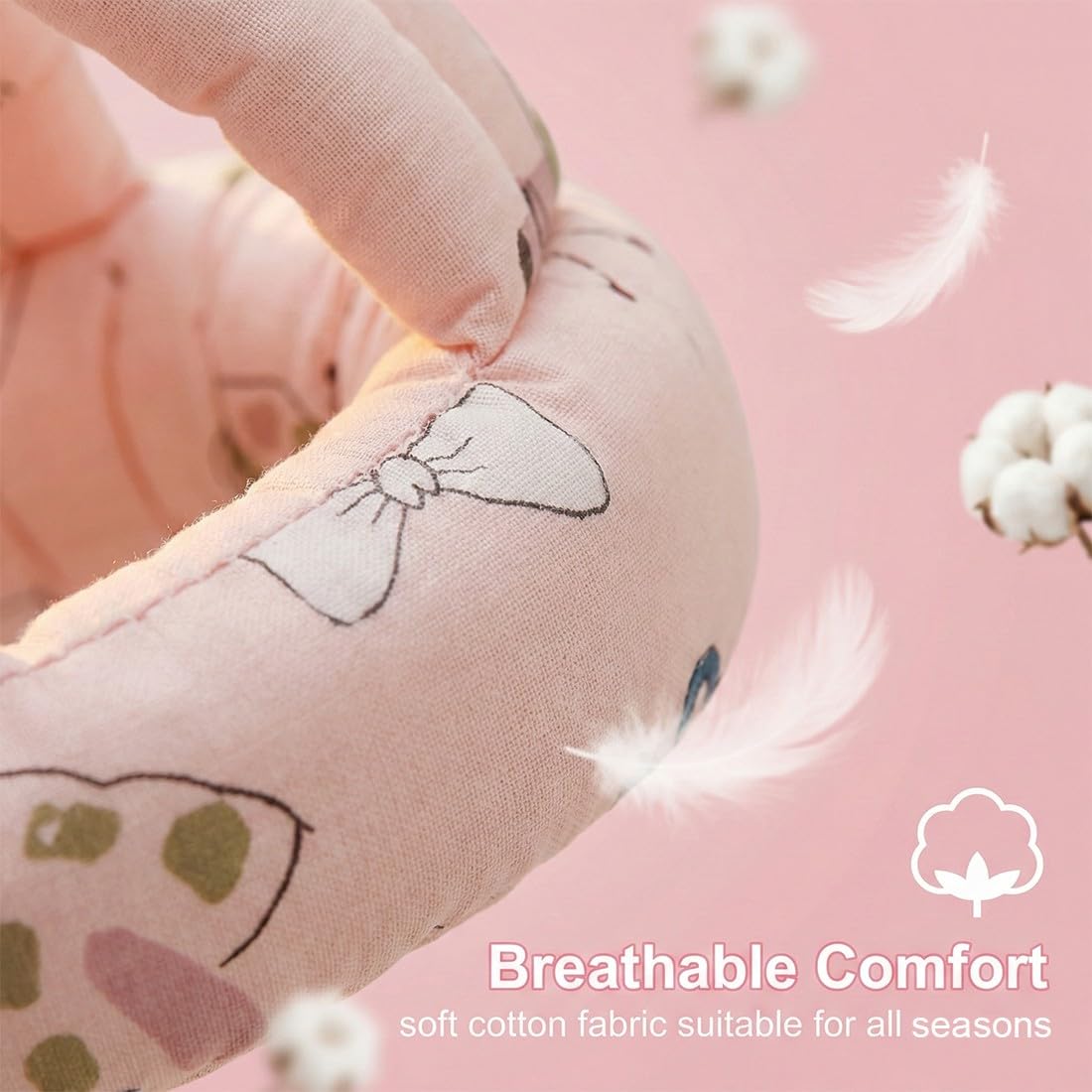 Caschetto Neonato Anticaduta Casco Primi Passi Protezione Testa Bambini 6 Mesi-6 Anni Rosa