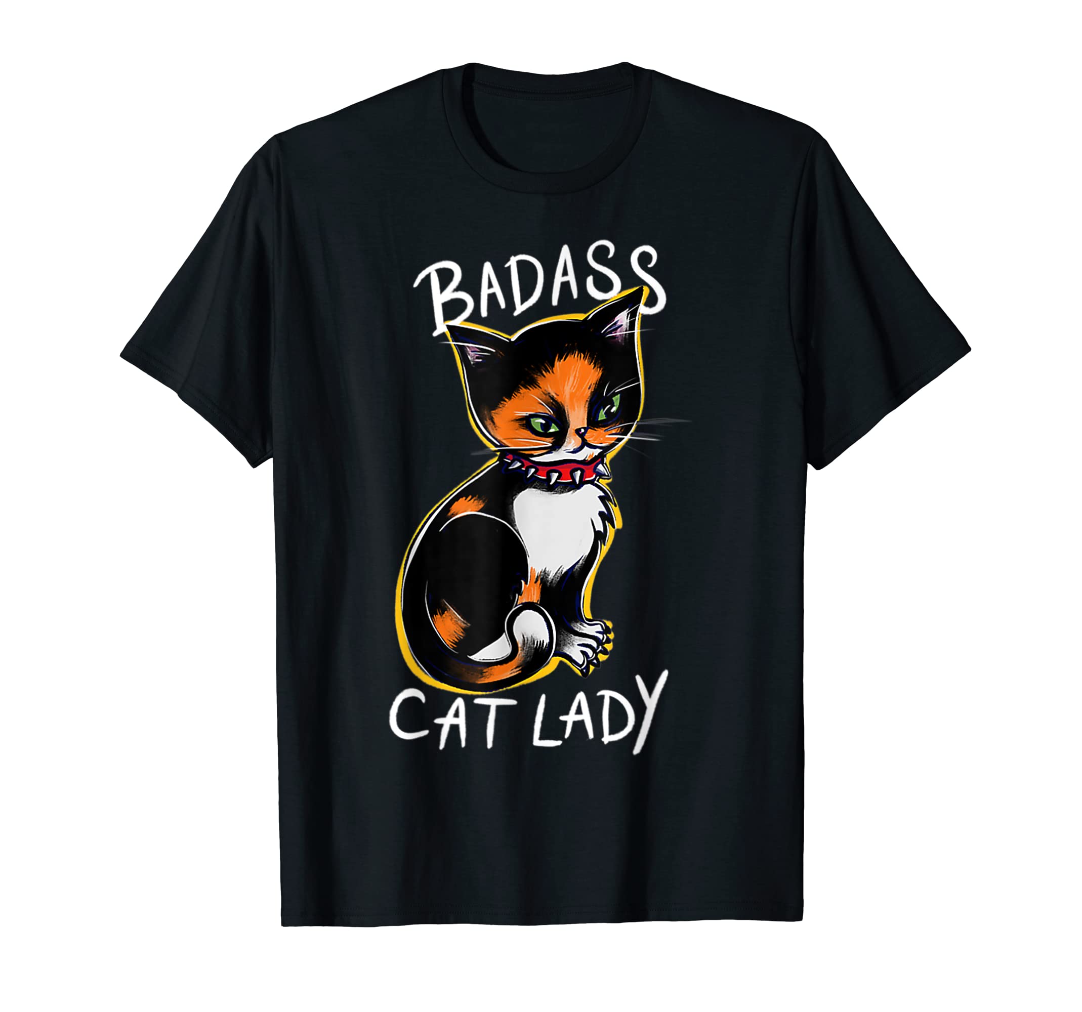 caterpillarBadass-cat Mom fun calico T-Shirt