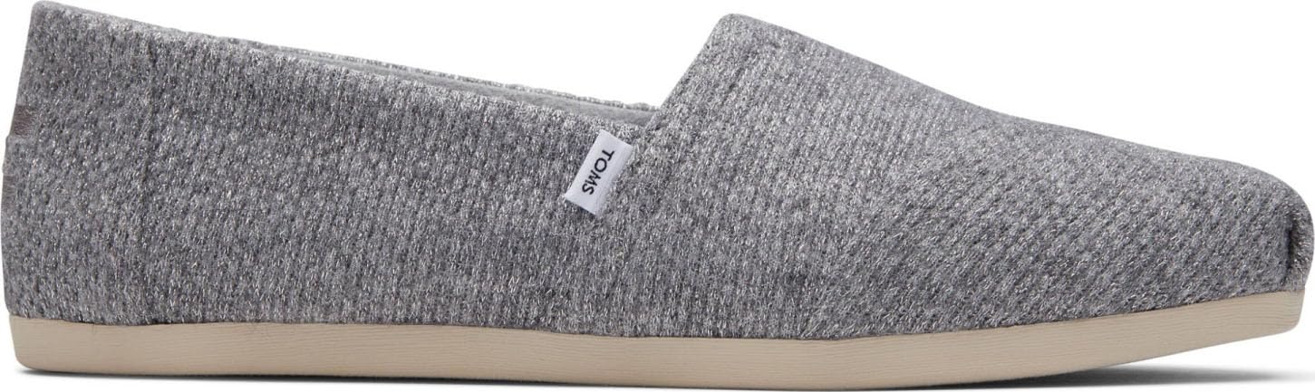 TOMS Women's Alpargata CloudBound Espadrille Loafer Flat, Ultimate Gray Sparkle Knit, 7 UK