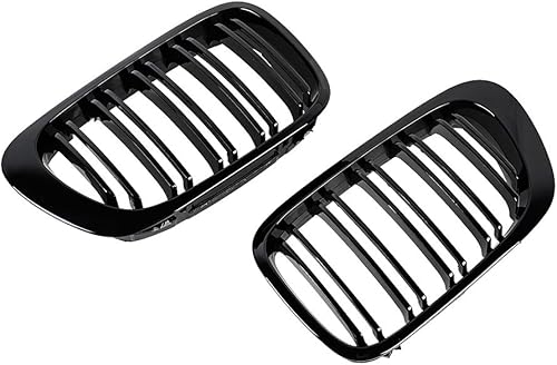 Miniatura 4 de Parrilla frontal superior brillante negra para riñón compatible con 1999-2002 E46 2 puertas Coupe Cabriolet 2DR