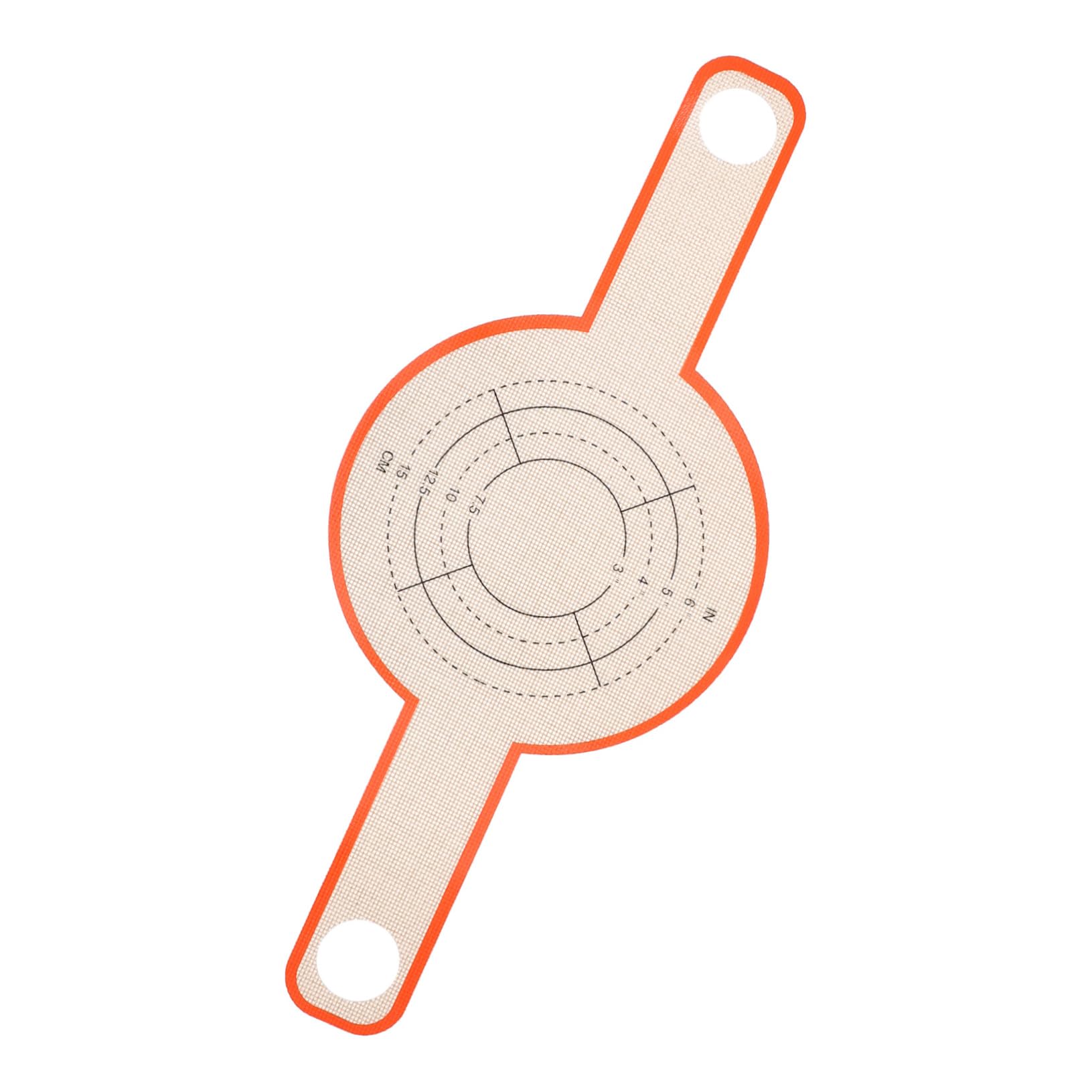 COLLBATH Tapis de Cuisson pour Pâte avec Longue Poignée Orange Graduée, Élingue à Pain Réutilisable en Silicone Antiadhésif, Accessoire Pâtisserie pour Four et Transfert de Pâte, Résistant