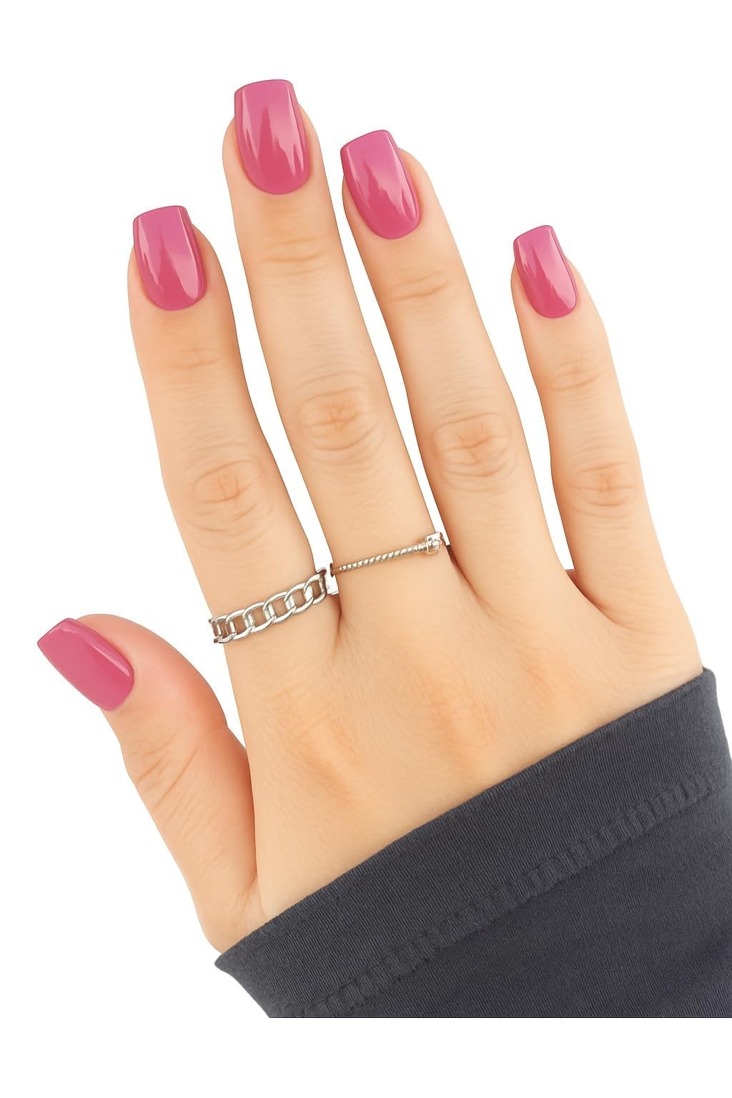 DEEP MAUVE Press-On Nails by Lavaa Beauty | Short Square Warm Mauve Glossy Nails