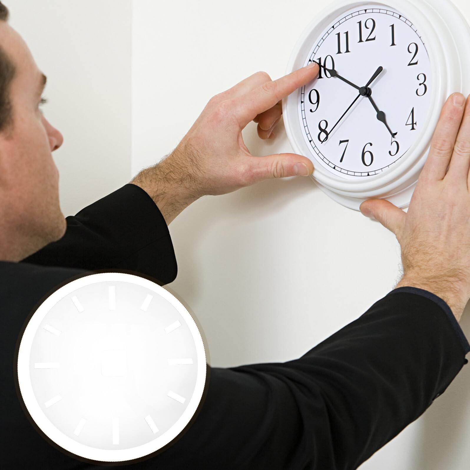 Plantillas de Reloj Acrílicas 2 Piezas para Fresadora Plantilla de Incrustación Circular para Carpintería DIY de Números para Tablero de Reloj Herramienta de Dibujo y Decoración