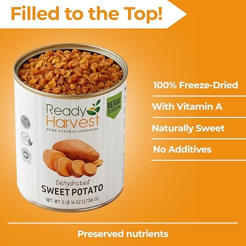 Miniatura 2 de Ready Harvest Alimentos deshidratados - batatas | Alimentos de emergencia | Productos básicos de despensa | Lata #10 | Vida útil de 25 años | Latas