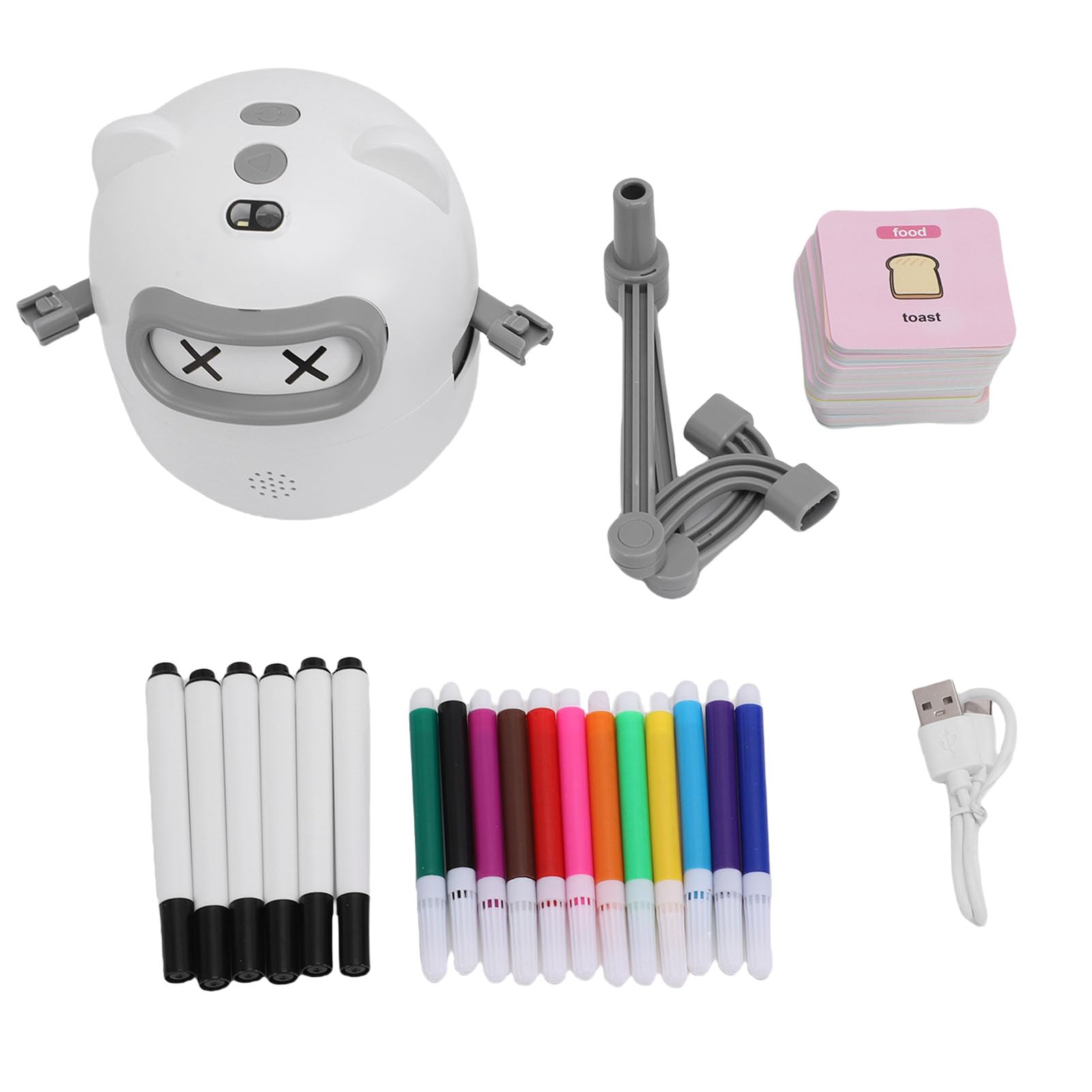 CCYLEZ Robot de Dibujo para Niños, Juguete Educativo Interactivo con Reconocimiento de Cámara Inteligente para Aprendizaje Creativo y Desarrollo de Habilidades