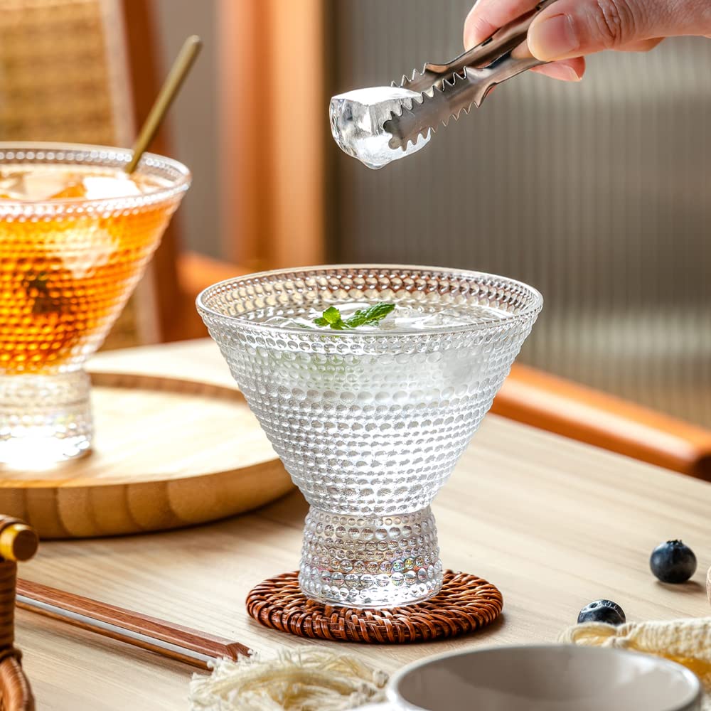 PTSTING Kieliszki do Martini (zestaw 6 szt.) Kieliszki koktajlowe w stylu vintage, do Martini, Koktajlu, Margarity, Cosmopolitan na Manhattan, Brandy