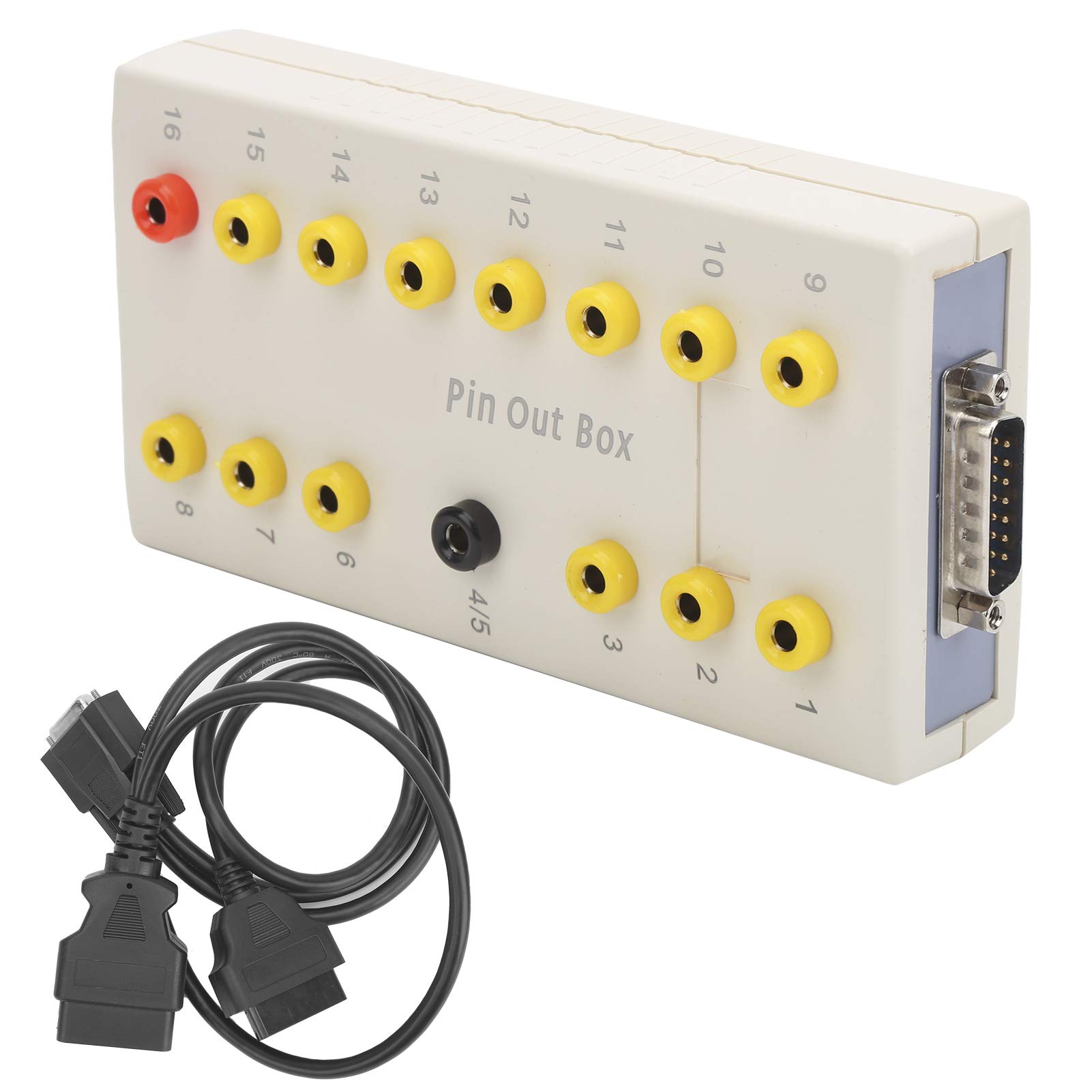 Caja de salida de clavijas Obd2 con kit de cable de diagnóstico-OBD2 Breakout Box ABS OBD2 Pin Out Box con kit de cable de diagnóstico Cubre todos los puntos de prueba Herramienta de diagnóstico auto